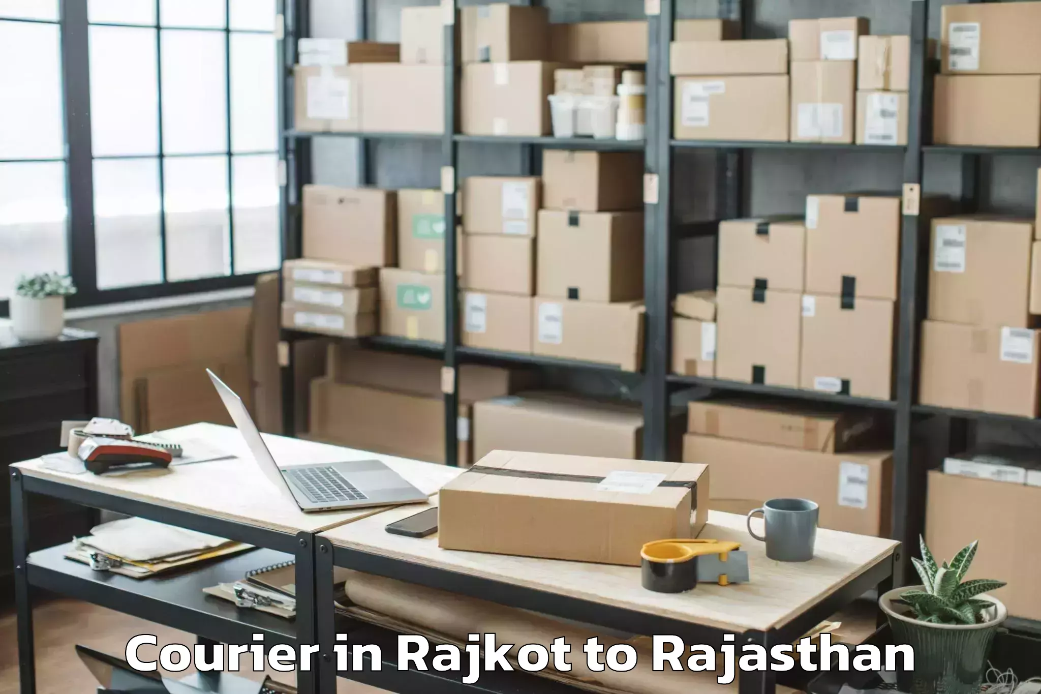 Top Rajkot to Shahpura Courier Available